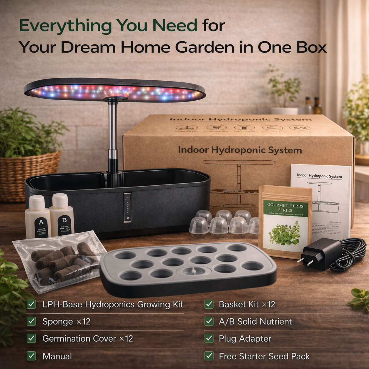 hydroponic setup for one plant LiveLona Smart Indoor Hydroponic Garden System (12-Pod Home Grow Kit) –  LiveLøna