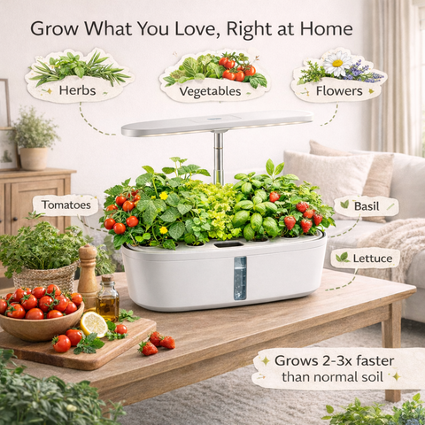 LiveLona Smart Indoor Hydroponic Garden System (12-Pod Home Grow Kit)